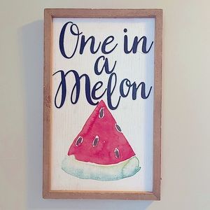 Beautiful ‘One in Melon’ wooden wall hanging decor